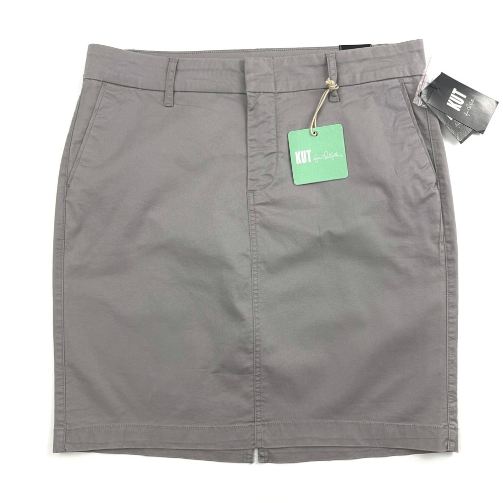 Kut from the Kloth Gracelyn Light Gray Pencil Skirt Stitch Fix Petite